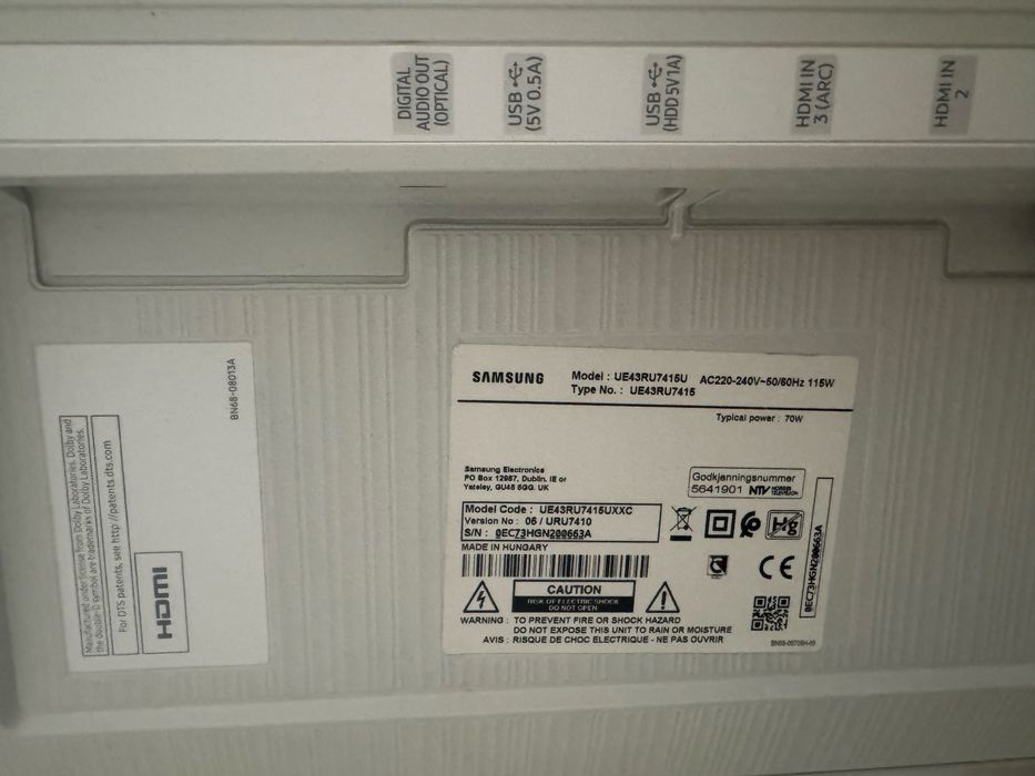 Smart TV Samsung 4k Branca 43 polegadas