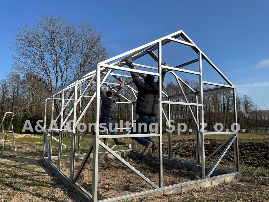 Szklarnia profil 40x40mm 3x6m model Victoria Mocna! DRZWI GRATIS!