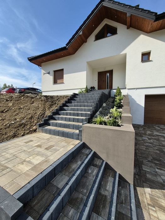 Układanie  kostki  brukowej Brukarstwo