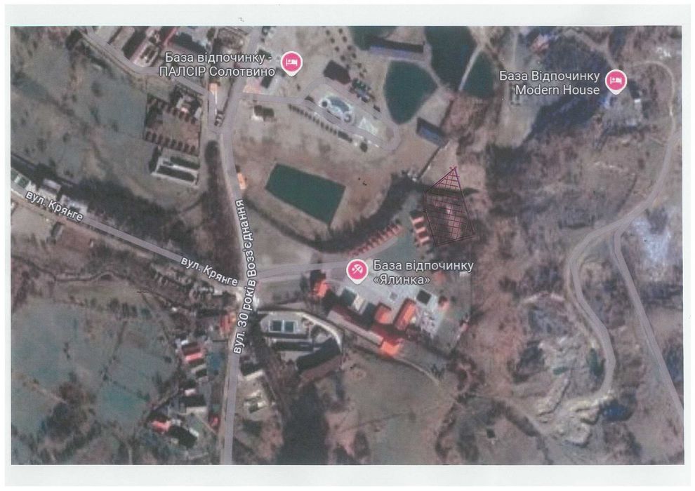 Продається земельна ділянка в селищі Солотвино на солених озерах