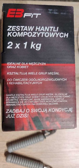 Zestaw komplet hantle 2x 1kg hand grip