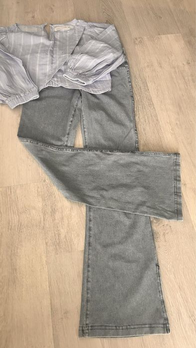 Кльош штани кофта zara H&M джинсовка  на дівчинку 9/10/11 134/140/146