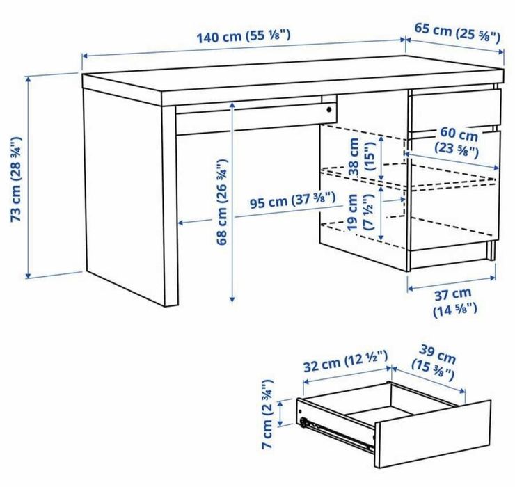 Secretária Malm IKEA
