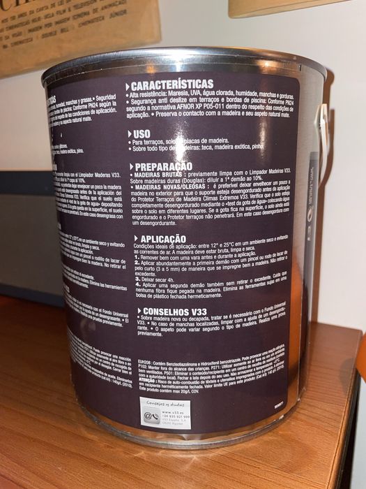 Protetor madeira exterior V33 INCOLOR Mate  2.5L