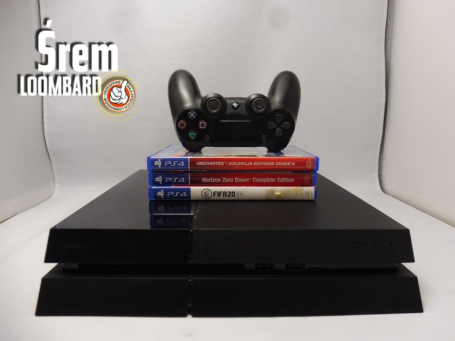 Konsola PS4 500gb, 1xPad, 3xGra, Okablowanie, Stan Db!