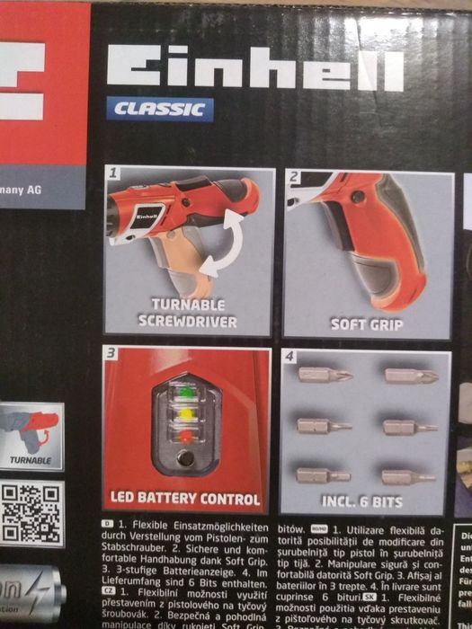 Wkrętak akumulatorowy Einhell 3,6V
