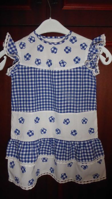 Sukienka dziewczęca country western HANDMADE 3-5 lat jak nowa