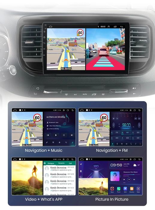 Rádio Android Peugeot Expert 3 Citroen Jumpy 3 SpaceTourer CARPLAY 32G