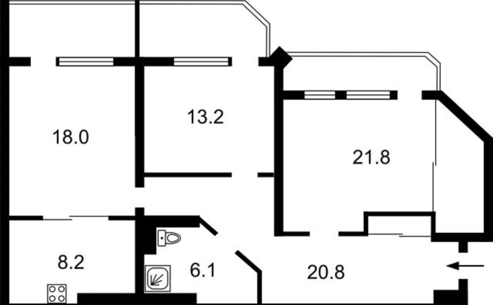 3-комнатная квартира по адресу ул. Ильенка Юрия (площадь 95 м²) - Atlanta.ua - фото 16