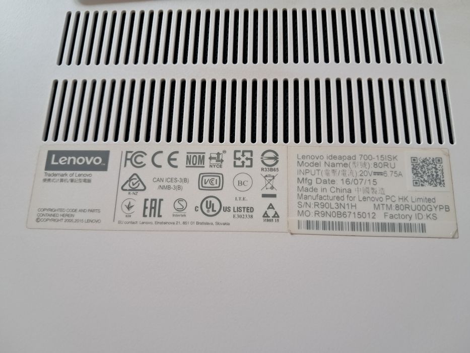 Laptop Lenovo ideapad 700-15ISK