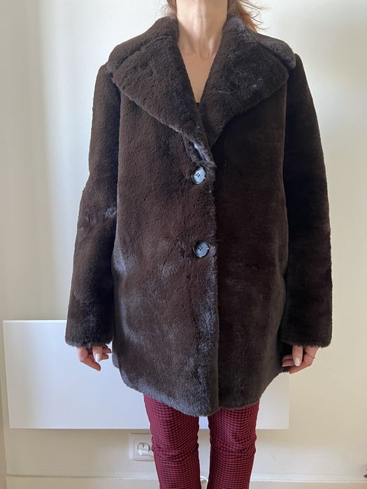 Casaco de pelo e pele sinteticos ZARA