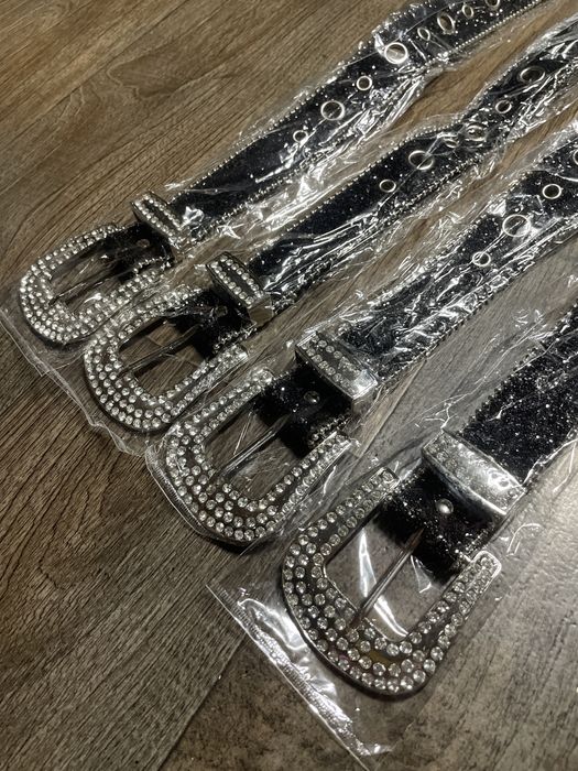Ремень со стразами y2k черный Ремінь зі стразами чорний belt drip
