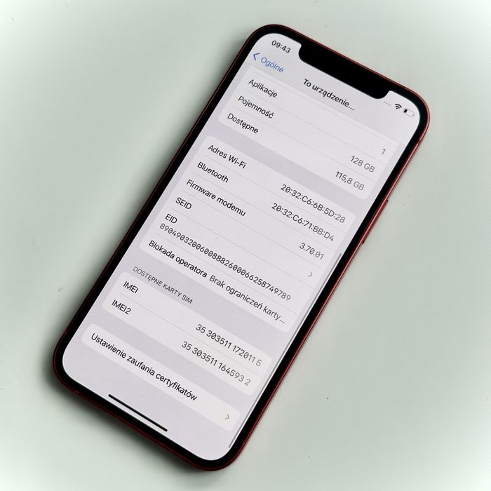 Iphone 12 128gb Red - BATERIA 90% - MDM