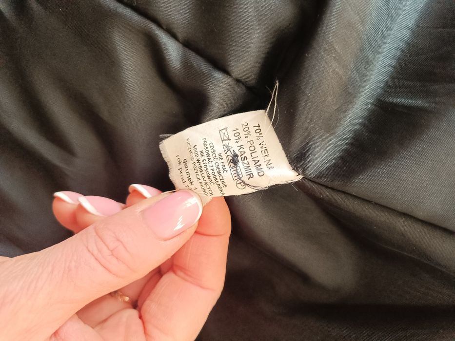 Elegancki płaszcz damski welna kaszmir