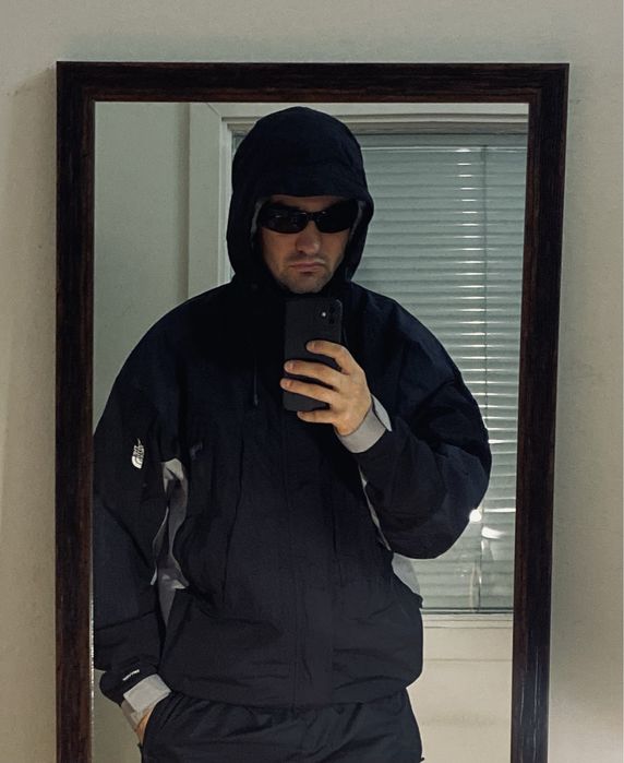 (XL) THE NORTH FACE Черная курточка на мембране весенняя осенняя  tnf