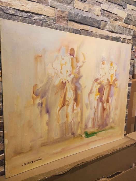 Jesus Guido - pintura a óleo sobre tela aplicada em platex
