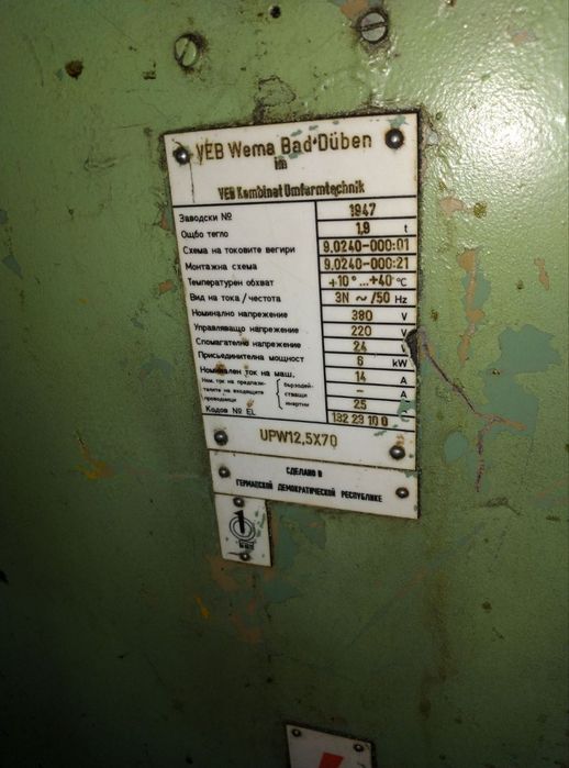 Різьбонакатний верстат А9518 , UPW 12,5 
А9518 різьбонакатний верст