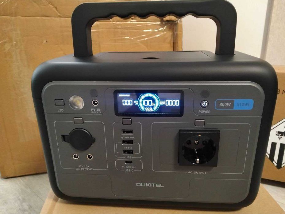 Нова зарядна станція Oukitel P800 512 Wh 800W LiFePO4 ДБЖ