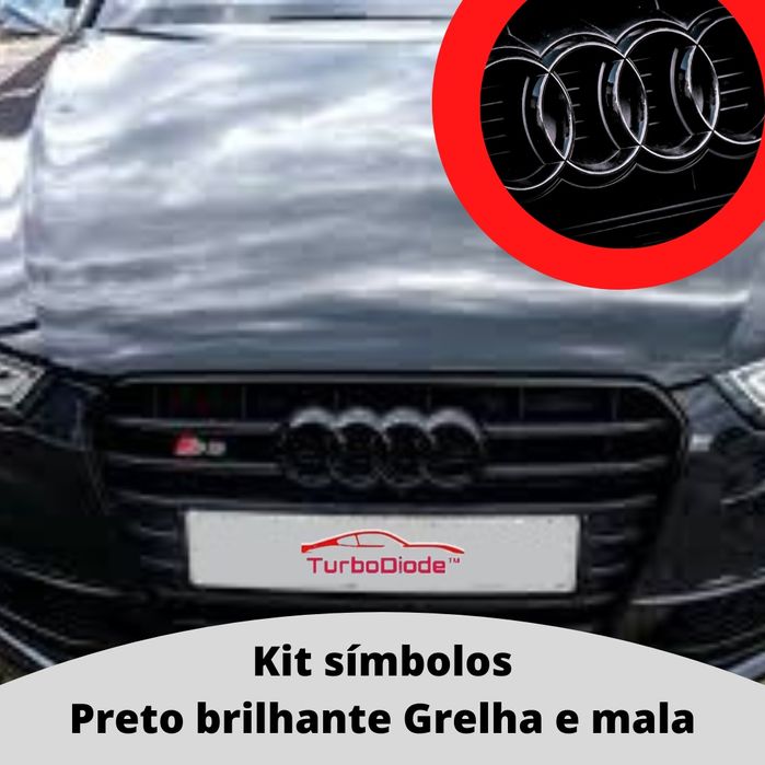 Kit símbolos preto brilhante para Audi - Todos os modelos