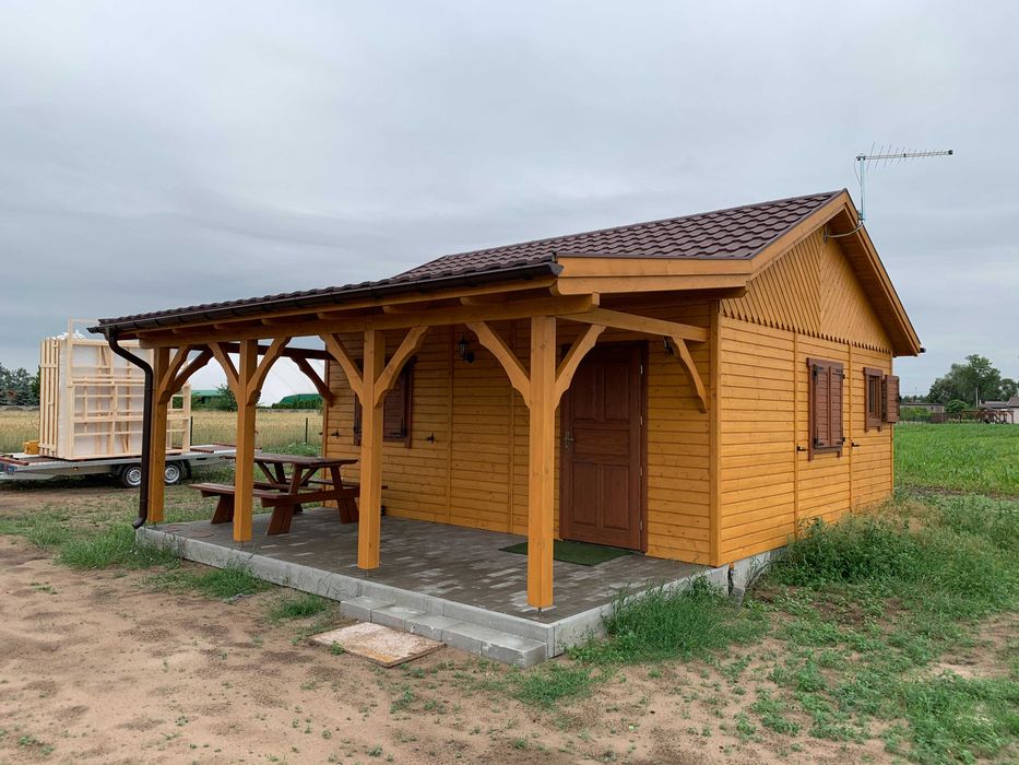 Domek drewniany, ogrodowy, narzędziowy, letniskowy, nowoczesny
