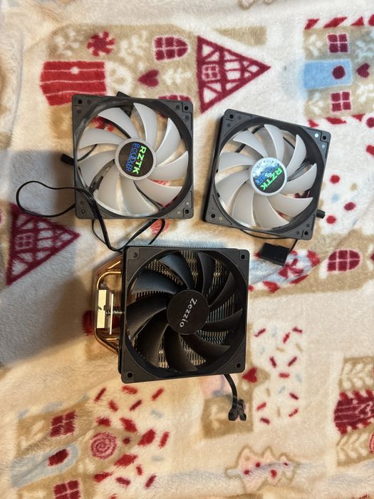 Zestaw chłodzenia PC CPU cooler + 2x wentylator 120mm