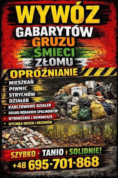 Wywóz Śmieci, Starych Mebli, Sprzątanie mieszkań