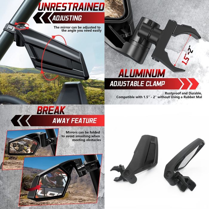 Зеркала для багги квадроцикл ATV UTV Arctic Cat Polaris Yamaha Kymco