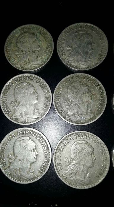Moedas de 1 escudo de 1928, 29, 40, 46, 51, 57, 58, 59, 62, 64, 65, 6864297519945474121