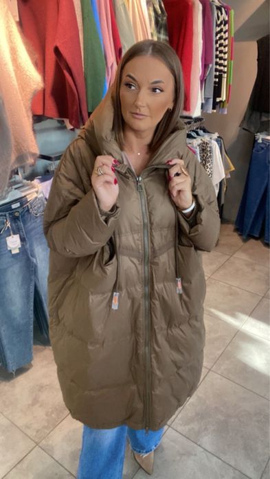 Płaszcz naturalny puch . Oversize . Nowość ! Bestseller !!