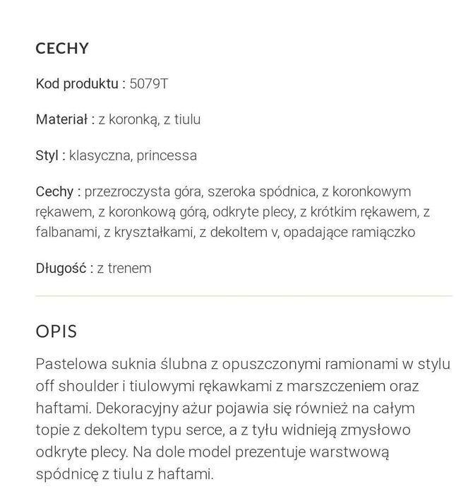 Suknia ślubna Elizabeth Passion 36-38