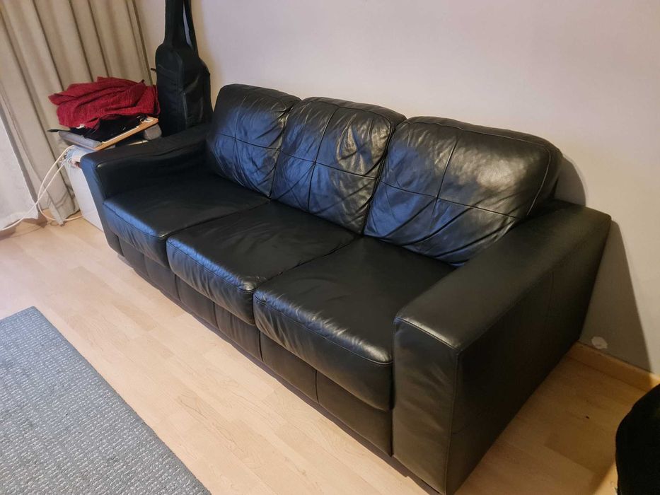 Sofa 3 lugares preto