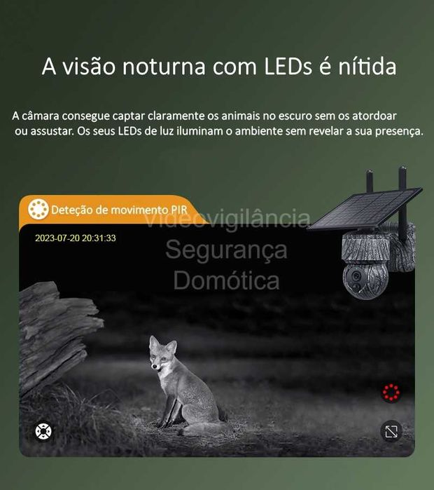 Câmara Solar ‼️ 3MP ‼️ Sem fios ‼️ WiFi ‼️ 4G ‼️ Visão Noturna a Cores