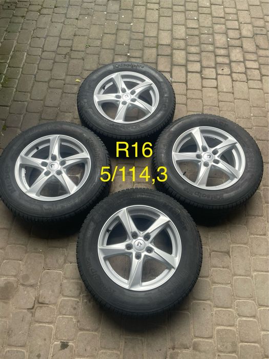 Колеса диски резина r16 5/114,3 renault рено оригінал шини 215/65 зима