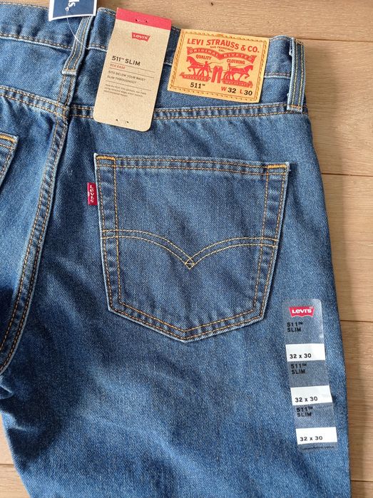 Oryginalne spodnie jeansowe Levi's Strauss 511 Slim nowe za 1/3 ceny!