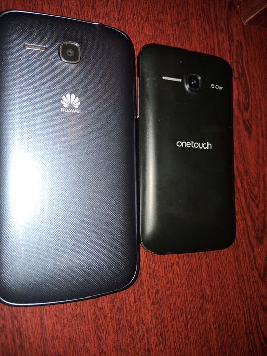 2 smartfony Alcatel i Huawei. Uszkodzone,  nie włączają się.