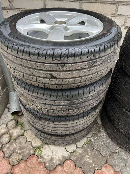 Диски Skoda  VW Seat 5*112 6.5JET50 Pirelli 205 55 R16