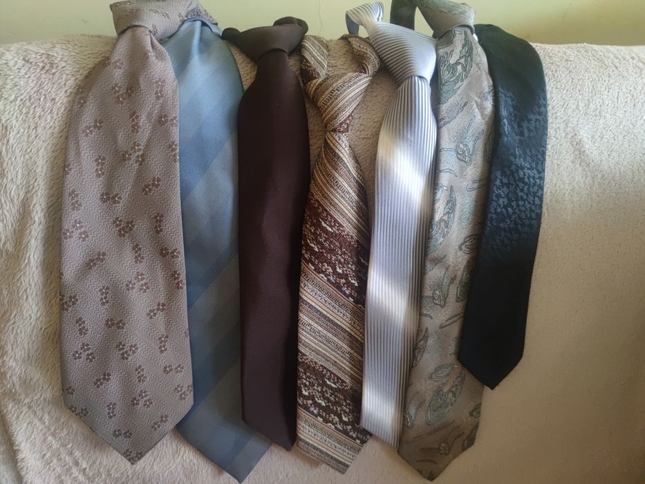 Krawaty prl zestaw 7 sztuk