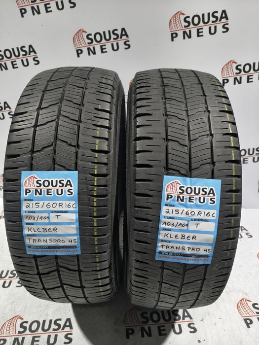 2 pneus semi novos 215-60R16C Kleber - Oferta dos Portes
