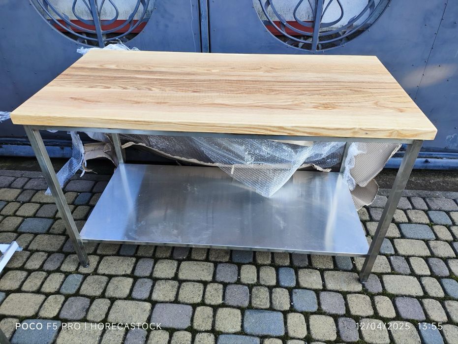 Стіл для тіста,стіл для мучних робіт,стіл з деревʼяною столешнею