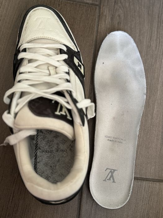 Louis Vuitton Limited Men's US 12 Virgil Abloh Black x White Trainer Sneaker