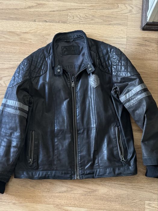 Мужская кожаная куртка Tom Tailor