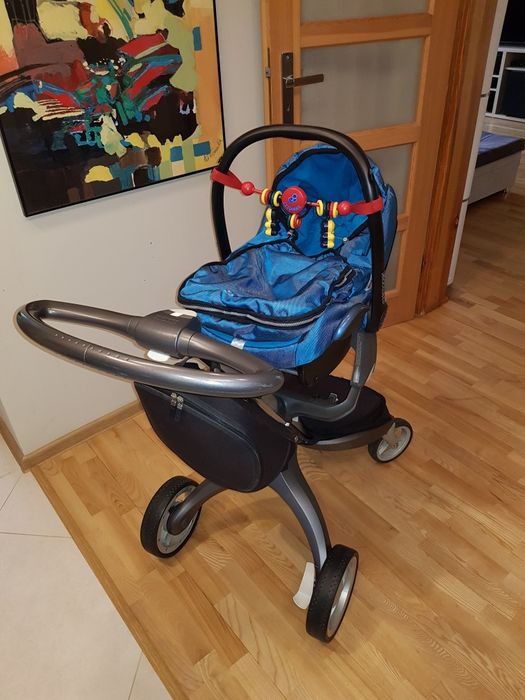 Wózek Stokke,gondola,spacerówka i fotelik samochodowy maxi cosi w świe