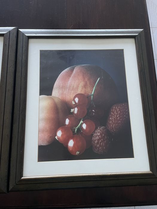 Dois Quadros Decorativos com Frutas – Ideais para Cozinha