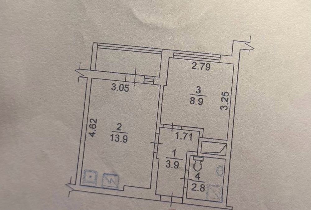 Продається 1к квартира Голосіївський район 33 м. Кв