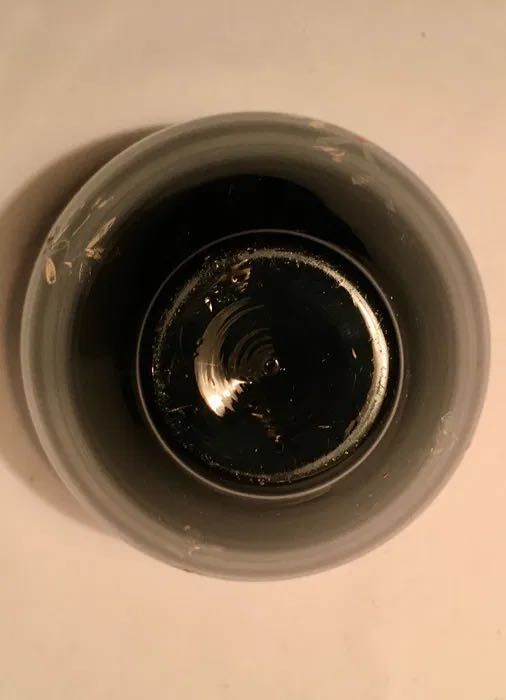 VIDRO PRETO - pintado à mão - anos 50 - 9,5 x 9,5 cm/s