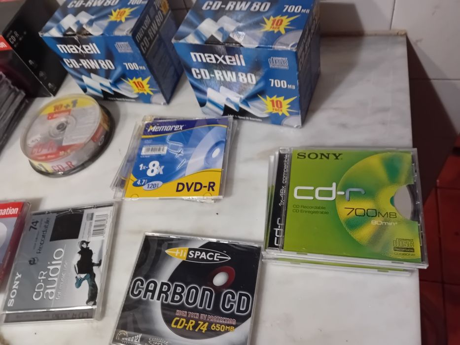 Pack 65 Cds Virgens/Caixas Cds Novos