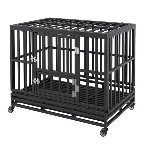 Crate VEVOR Heavy Duty para Cães - Dimensões: 95 × 65 × 81