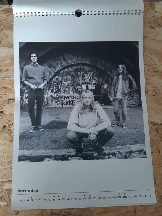 Calendário Nirvana Kurt Cobain