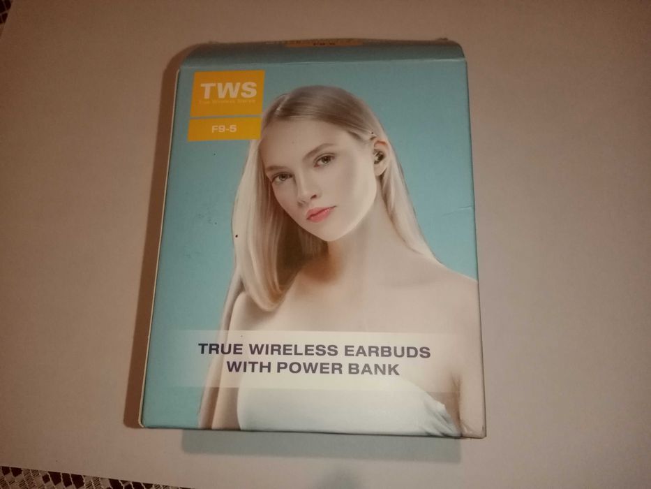 Słuchawki bezprzewodowe bluetooth 5,1 plus powerbank  model F9-5