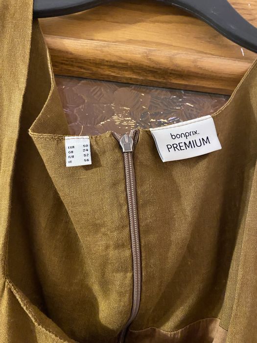 Lniena sukienka dla puszystej